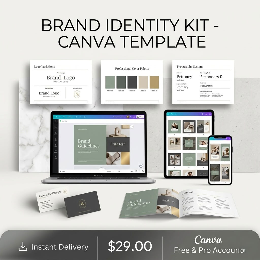 Brand Identity Kit – Canva Template